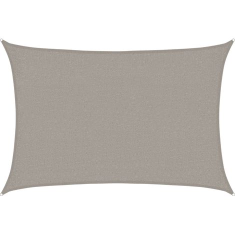 Vela Parasole Telo Ombra Parasole a Vela 160 g/m² Rettangolare Grigio Chiaro 2x2,5 m HDPE (1/4)