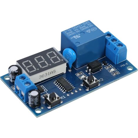 Module relais temporisé à cycle réglable 12 V - Affichage LED (1/5)