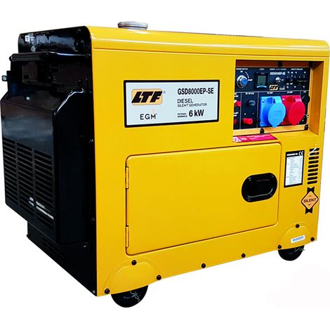 GRUPPO ELETTROGENO GENERATORE DI CORRENTE 6Kw MONOFASE E TRIFASE SILENZIATO LTF (1/2)