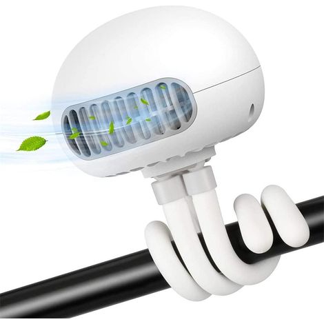 MINKUROW Ventilatore Elettrico Silenzioso Ventilatore per Passeggino 4000mAh Portatile Senza Lama USB Ricaricabile Silenzioso Mini Ventilatore Portatile per La Casa Ventilatore Non Alimentato Pieghevo (1/5)