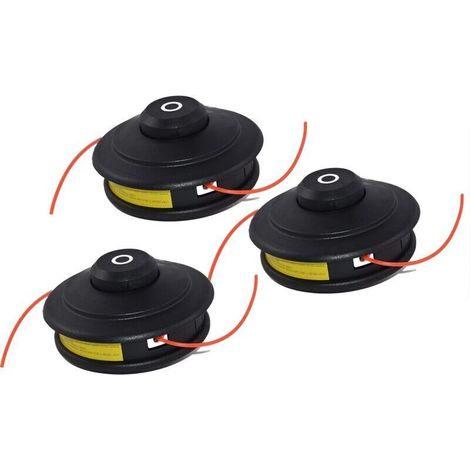 Lot de 3 têtes à double fil à avance automatique pour débroussailleuse Fuxtec - Conception robuste pour une coupe efficace - à installer et à utiliser.