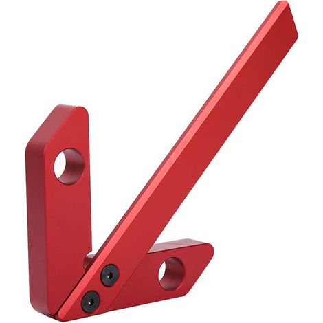 UlisemOutil de mesure pour le travail du bois, outil de mesure du bois rouge à angle droit 45/90 degrés