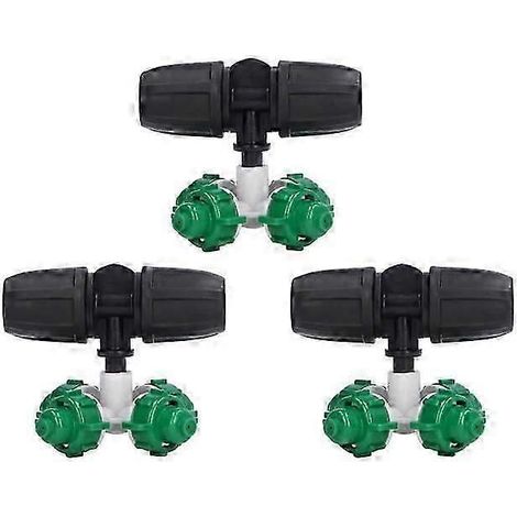 Zerone Atomizing Spray Nozzle 10 Sets of Misting Nozzle Plastic Cross Sprayer Accessories [jkw] (1/4)