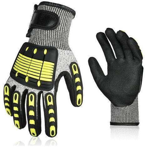 Gants de Travail de Sécurité Anti Coupure, Résistants aux Abrasions - Pour Mécanicien, Jardinage, Charpentier, Transport, Logistique (1 Paire, L) (1/5)