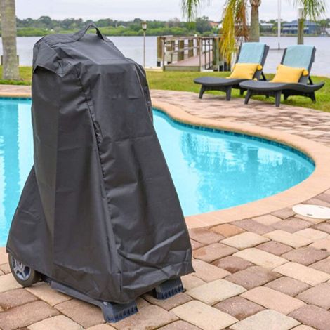 Housse de protection pour robot nettoyeur de piscine – Noir, 1 pièce, avec poignée et cordon de traction, anti-poussière (1/4)