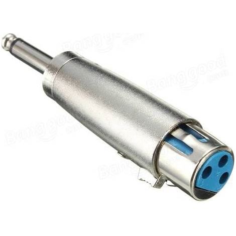Adaptador XLR mono 3 pin hembra a jack 6.35 macho  Gris (1/4)