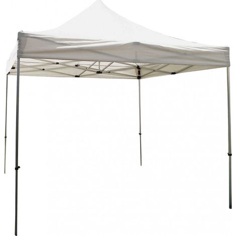 Gazebo Pieghevole Party 3x3 m in Acciaio Bianco (1/4)