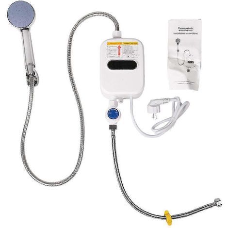 Robinet de douche avec chauffe-eau instantané 3500 W pour salle de bain - Prise européenne 220 V pour un chauffage rapide et une installation facile (1/5)