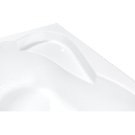 Baignoire d'angle NEPTA 140x90 cm gauche avec tablier (1/4)