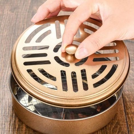 Support de Bobine de Moustique,support à spirale,Support Porte Moustiquaire Avec Couvercle,brûleur d'encens,pour Table,Salon,Maison (1/4)