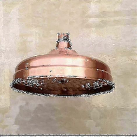 Pommeau de douche en cuivre diamètre 20 cm (8 pouces) pommeau de douche fixe haute pression avec angle réglable effet pluie - Or P20250110478 (1/4)