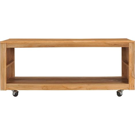Table basse Table de salon Table de café 110x60x40 cm bois de teck massif (1/5)