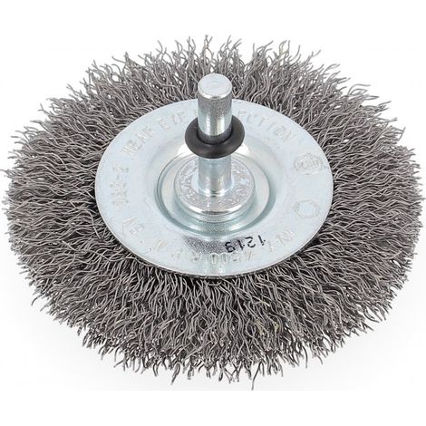 Brosse Circulaire D75x10x6 Fil Acier Ondulé 0.30 (1/2)