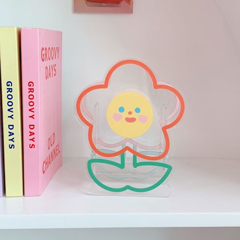(Blume) Cartoon Stifthalter Acryl Vase transparente Aufbewahrungsbox transparente Vase Acryl Stifthalter Make-up Pinsel Mädchen