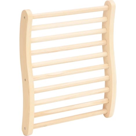 vidaXL Schienale a Forma di S per Sauna in Legno Massello di Pino
