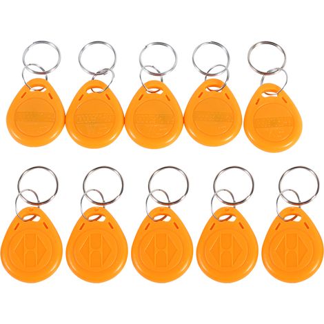 Porte-Clés Rfid 125Khz - Contrôle D'Accès Abs Jaune Foncé - Usage Domestique Et Commercial - Lot De 10 Pièces (1/3)