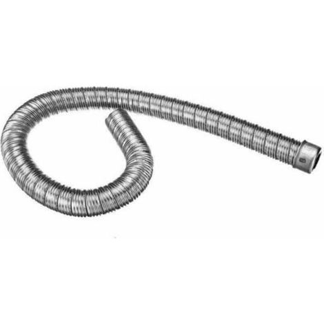 Tuyau d'échappement diesel en acier inoxydable de 100 cm et de 22 mm de diamètre avec bouchon, compatible avec les chauffages Eberspacher Webasto. (1/4)