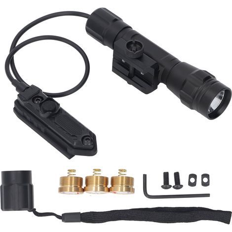 1200LM LED Flashlight, Super Bright, Black Aluminum Alloy, Control Button, Portable Torch for Home and Outdoor Use (1/5)