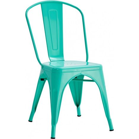 ORION91oficial® - Silla Acero BETA Verde Apilable (85x43x45 cm) Estilo Industrial, Convertible a Taburete, Comedor, Hostelería, Oficina, Salón, Teletrabajo, Cocina - spaziOrion91 (1/5)