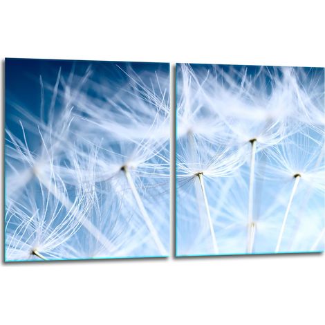 2 plaques de protection en verre pour cuisinière 40x52 fleurs (1/5)