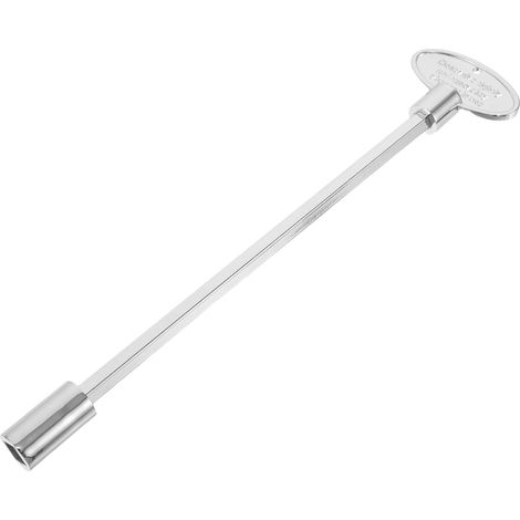 Clé de Vanne à Gaz en Métal Poli 8 Pouces, Compatible 1/4 et 5/16 pour Foyers Extérieurs, Boîtes de Compteurs et Cheminées, Outil D'arrêt de Vanne Pratique pour Entretien (1/5)