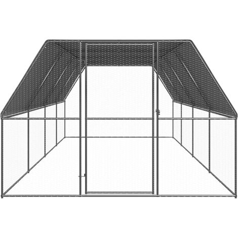 Maison Exclusive - Gabbia per Polli da Esterno 3x8x2 m in Acciaio Zincato