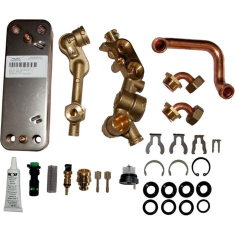 Wolf Kit di conversione da caldaia solo riscaldamento a caldaia combinata per CGB-2-20/24, 8614396