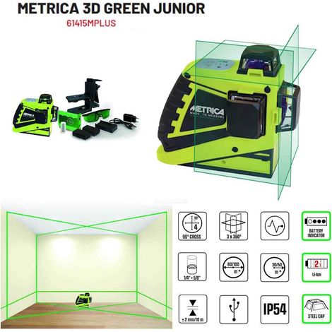 LIVELLA LASER METRICA 3D JUNIOR RAGGIO VERDE -PROMO- (1/3)