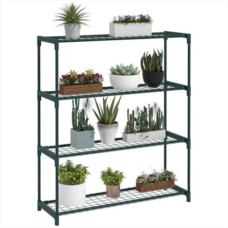 Porte-plantes Étagère à fleurs 4 niveaux en acier 89 x 28 x (1/5)