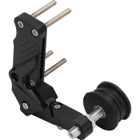 Galet tendeur de chaîne de roue de moto, réglable, en alliage d'aluminium noir, universel pour motos tout-terrain et quads. (1/5)