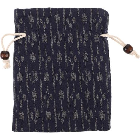 Chinese Jewelry Pouch, Small Blue Cotton-Linen Jewelry Pouch, Compact and Portable, Reduces Friction, for Bracelets and Small Items, Storage and Travel (1/5)