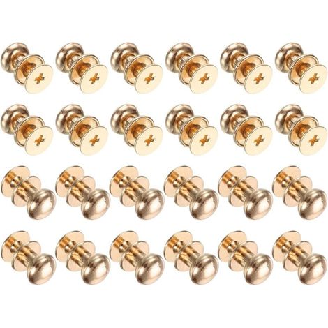24pcs 0,3" x 0,32" Mini Boutons de Tiroir Poignées Ronds, Armoire Boutons Poignées Poignées pour Commode Placard Bijoux Boîte Cadeaux Coffrets, Or (1/5)