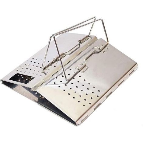 Démarreur de cheminée à charbon de bois pliable pour barbecue avec sac de transport accessoires de barbecue de camping chaleur rapide