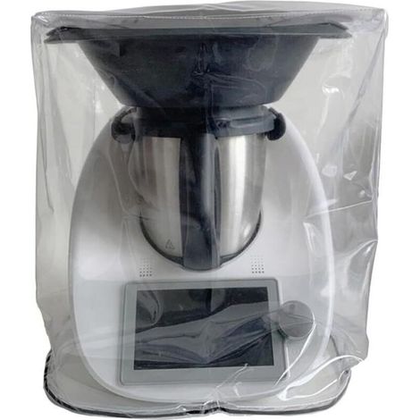 1 housse de protection transparente anti-poussière et anti-fumée, compatible avec les robots de cuisine Thermomix TM5/TM6 (avec cuiseur vapeur) (1/4)