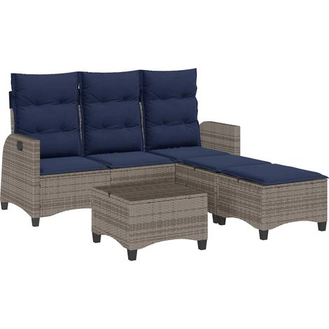 Maison Exclusive - Set de sofás de jardín en forma de L con cojin (1/5)