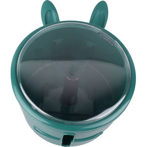 Distributeur de papier toilette en plastique, motif lapin mignon, fixation murale, transparent, pour salle de bain et cuisine, vert (1/5)