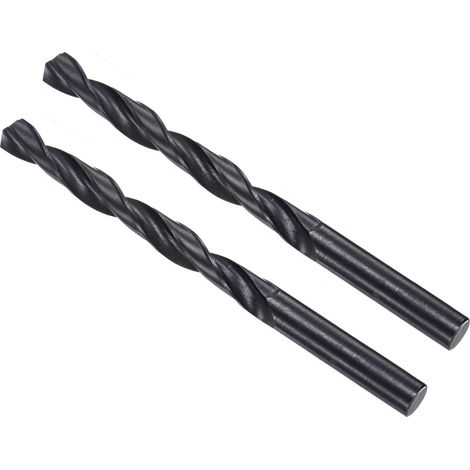 Forets Hélicoïdaux en Acier Rapide, 9,7mm Diamètre 132mm Longueur, Foret Hélicoïdal Droit en Oxyde Noir – (Applications : pour Métal, Bois, Plastique, Aluminium), 2 Pièces (1/5)