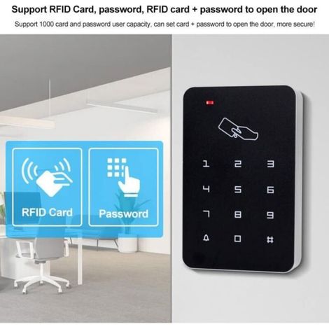 Lecteur RFID - Clavier Numerique - Distance Lecture 5 Cm - Controle Acces - 10 Cartes Inclues (1/5)