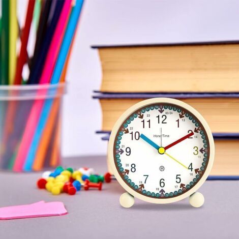 Sveglia silenziosa per bambini, sveglia digitale luminosa, ideale per ragazzi, funzione antirumore, design originale (1/4)