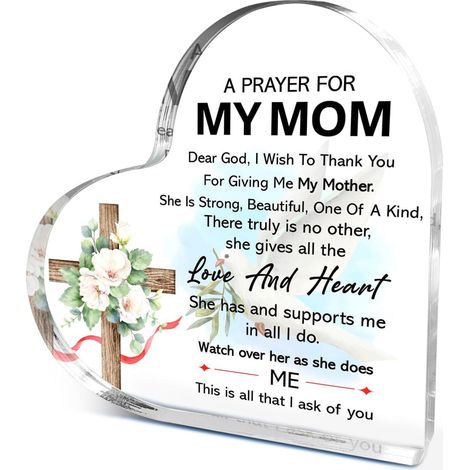 Plaque décorative cœur en acrylique à poser bureau, idée cadeau souvenir（10 cm) (1/4)
