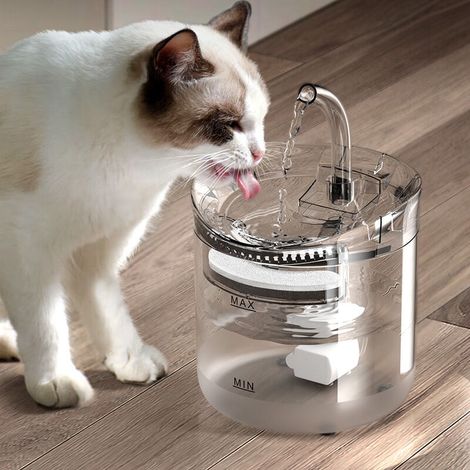 Distributore d'acqua per animali domestici con filtro a circolazione automatica, distributore d'acqua intelligente per gatti e gattini. (1/5)