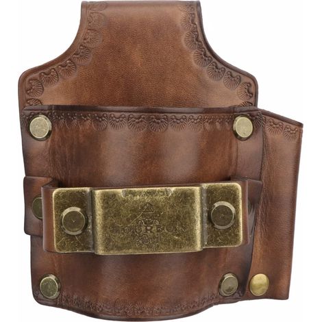 TOURBON 3mm Cuir Outil étui Marteau Boucle Ruban à mesurer Pince Porte-Crayon pour Ceinture