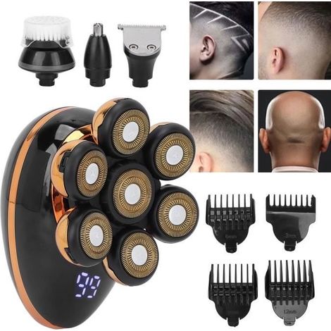 5 en 1 rasoir électrique IPX7 étanche à lames flottantes intelligentes kit de toilettage des cheveux pour hommes -CHG (1/4)