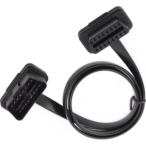 OBD2 16-Pin Stecker auf Buchse Verlängerungskabel Kfz-Diagnoseadapter 60 cm 24 Zoll (1/5)
