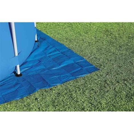 Tapis de sol - - 396x396 cm - Protection liner - Compatible piscines rondes et carrées - Tissu PE (1/4)