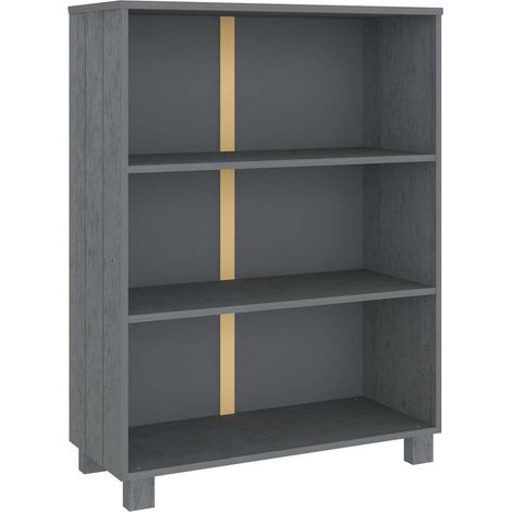 vidaXL Estantería HAMAR madera maciza pino gris oscuro 85x35x112 cm (1/2)