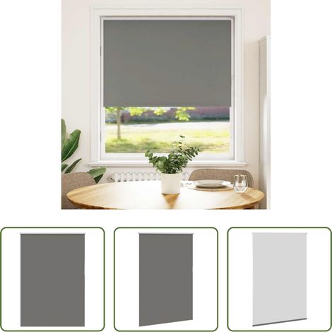 vidaXL Sichtschutz - Verdunkelungsrollo Grau 90x150 cm Stoffbreite 85,7 cm Polyester (1/5)