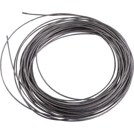 304 Stainless Steel Cable Diameter 1.5 mm Length 15 m for Hanging, Pulling and Outdoor Mounting (1/5)