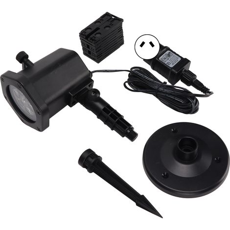 Projecteur lumineux de Noël étanche IP44, 12 motifs, lampe de jardin à brancher pour fêtes, mariages, terrasse, prise 100-240 V. (1/5)
