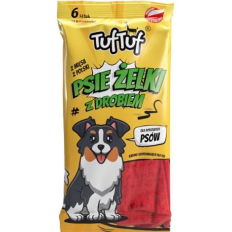 Tuf Tuf Gelatinas para perros - Tiras con ave 6 uds.